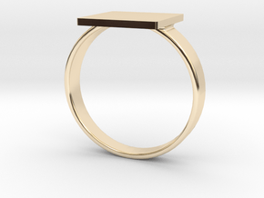 Square custom ring size 10 in 9K Yellow Gold 