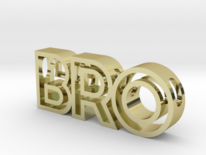 BRO Pendant (Necklace) in 18k Gold Plated Brass