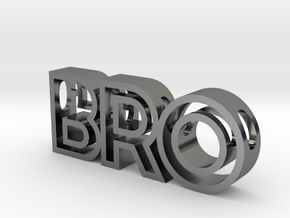 BRO Pendant (Necklace) in Polished Silver