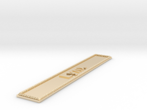 Nameplate Lynx in 14k Gold Plated Brass