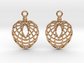 Earrings, pair of in Polished Bronze