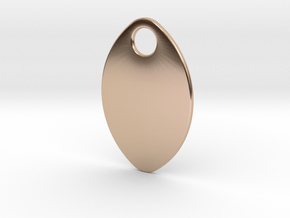 Custom ovoid pendant in 9K Rose Gold 