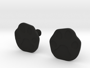 Cats Paw Earring in Black Smooth Versatile Plastic