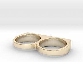 Double ring All sizes, multisize in 9K Yellow Gold : 12 / 66.5