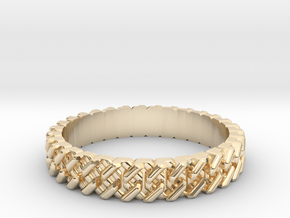 Cuban Link Ring All sizes, Multisize - small in 9K Yellow Gold : 9 / 59