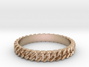 Cuban Link Ring All sizes, Multisize - small in 9K Rose Gold : 13 / 69