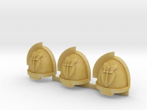 Sword on Shield Gravus Shoulder Pads x3 L #3 in Tan Fine Detail Plastic