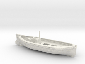 Mississippi clinker lifeboat - 1:50 in White Natural Versatile Plastic