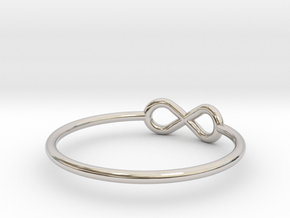 Infinity wire ring All sizes, multisize in Rhodium Plated Brass: 5 / 49