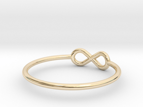 Infinity wire ring All sizes, multisize in 14k Gold Plated Brass: 5 / 49