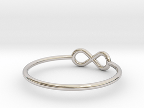 Infinity wire ring All sizes, multisize in Rhodium Plated Brass: 5.5 / 50.25