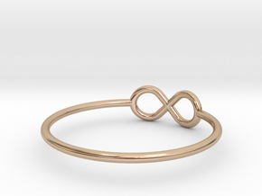 Infinity wire ring All sizes, multisize in 9K Rose Gold : 8 / 56.75