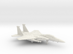 F-15E Strike Eagle (Loaded) in White Natural Versatile Plastic: 6mm