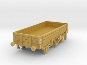 o-100-met-railway-low-sided-open-goods-wagon-1 in Tan Fine Detail Plastic