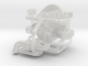 VW 1/24 engine turbo  in Clear Ultra Fine Detail Plastic