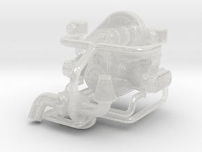 VW 1/18 engine w/turbo in Clear Ultra Fine Detail Plastic