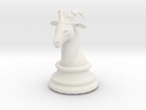 Chess piece – Ram as Bishop in White Natural Versatile Plastic
