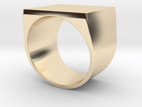 square Signet for engraving All sizes, multisize in 9K Yellow Gold : 6 / 51.5