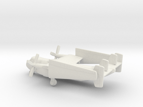 Grumman C-2A Greyhound (folded wings) in White Natural Versatile Plastic: 6mm