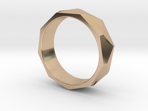 Faceted ring All sizes, multisize in 9K Rose Gold : 5 / 49