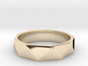 Faceted ring All sizes, multisize in 9K Yellow Gold : 9 / 59