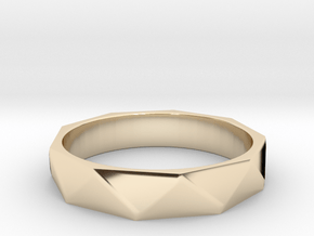 Faceted ring All sizes, multisize in 9K Yellow Gold : 13 / 69
