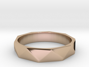 Faceted ring All sizes, multisize in 9K Rose Gold : 13 / 69