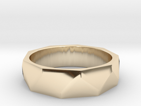 Faceted ring All sizes, multisize in 14K Yellow Gold: 5.5 / 50.25