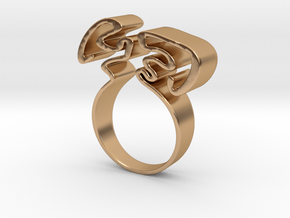 Bended ring in Polished Bronze