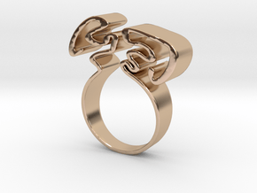 Bended ring in 9K Rose Gold 