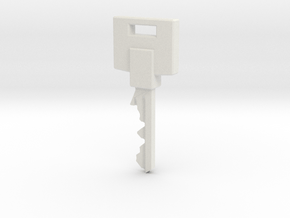 RE2 Remake Sewers Key Pt1 in White Natural Versatile Plastic