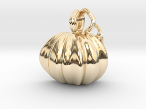 Pumpkin Pendant in 14K Yellow Gold