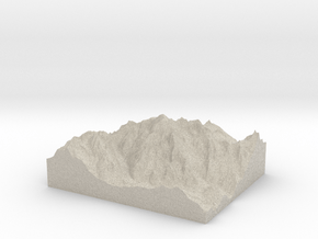 Model of Mont Blanc in Natural Sandstone