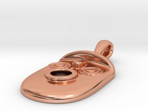 Jewelry Round Bwa Mask Pendant in Polished Copper