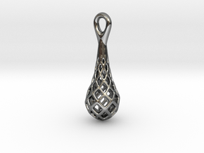 Diamond Flask in Fine Detail Polished Silver