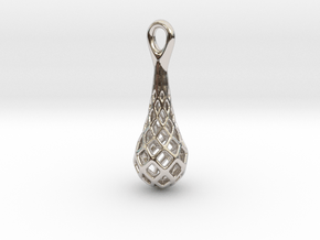 Diamond Flask in Rhodium Plated Brass