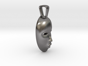 Jewelry African Dan Mask Pendant in Processed Stainless Steel 17-4PH (BJT)