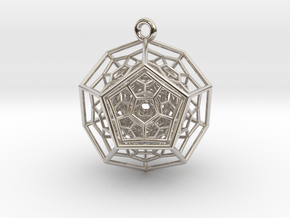 120-cell keychain in Rhodium Plated Brass