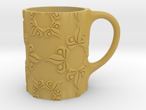 mug_leaves in Tan Fine Detail Plastic