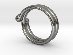 small hand ring in Polished Silver