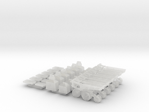 1/64 7200 Series Row Units, 6 pack, No-till in Clear Ultra Fine Detail Plastic