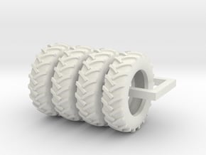 1/64 Scale 18.4R38 tires in White Natural Versatile Plastic
