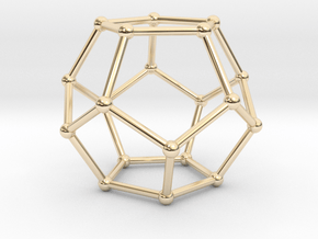 pentahedron necklace in 14k Gold Plated Brass