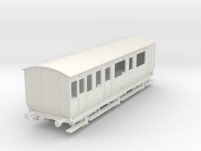o-87-met-railway-passenger-6w-saloon-coach in White Natural Versatile Plastic