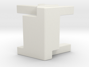 Interlocking Box piece in White Natural Versatile Plastic