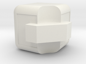 3x3x3 Edge Piece in White Natural Versatile Plastic