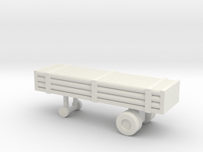 1/72 Scale Nitrogen Tank Trailer in White Natural Versatile Plastic