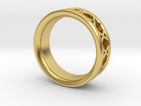 X Ring in Polished Brass: 10.5 / 62.75
