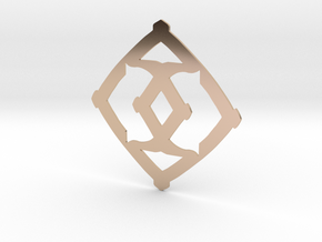 Diamond-shaped in 9K Rose Gold 