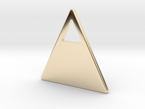 Custom Triangle  pendant in 14K Yellow Gold